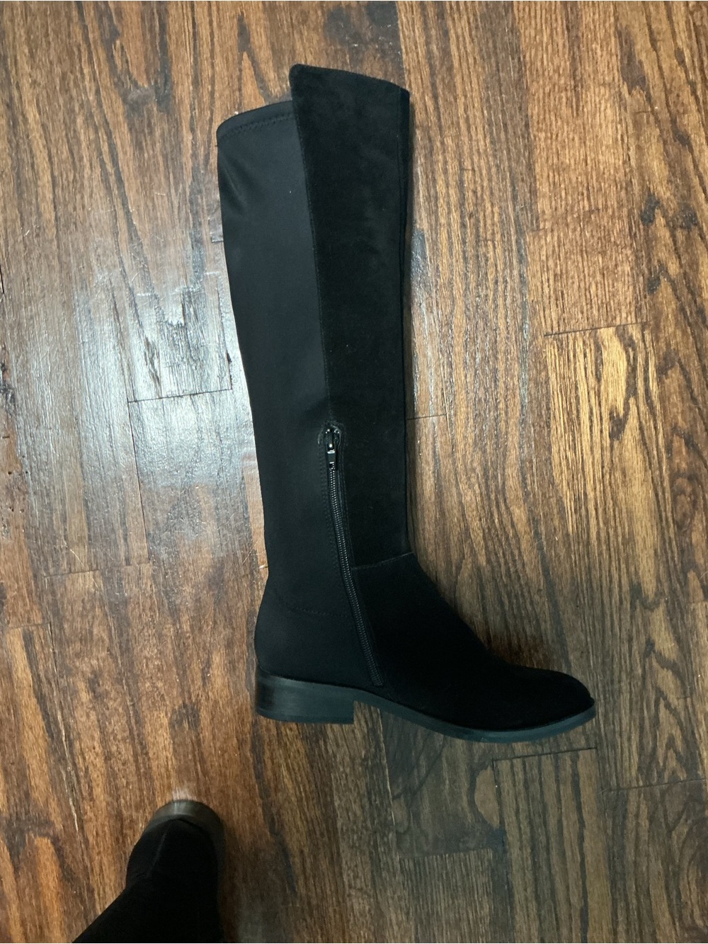 Saks Fifth Avenue Black Over-the-Knee Stretch Boots - Picture 2 of 6